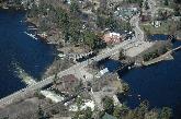 Bala Falls, Aerial view, the bridge in question is the north bridge on 169